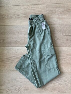 GAP Women Cargo Sweatpants in Sage Green